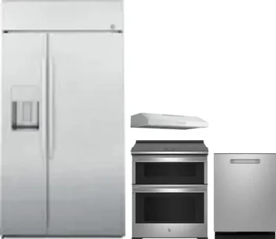4 Piece Package Includes Refrigerator, Range, Hood And Dishwasher